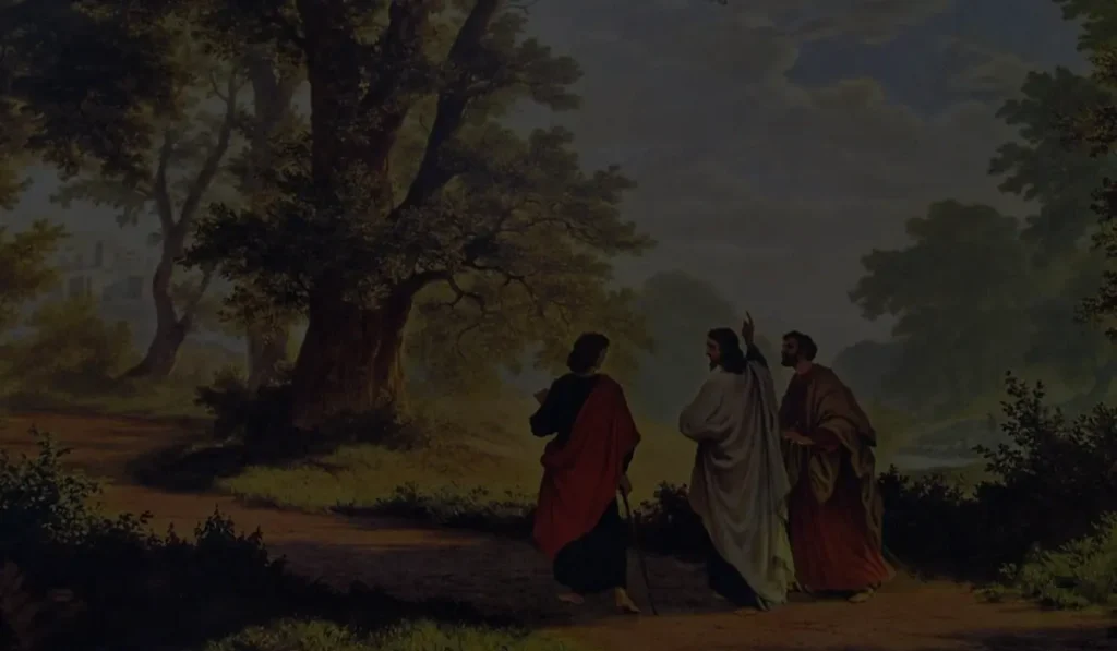 Deux disciples sur le chemin d'Emmaüs - Seeds of Faith