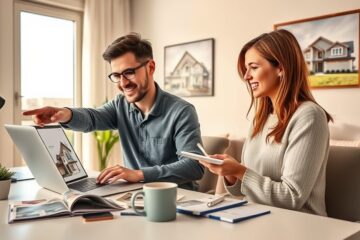 Imagem representativa de um empréstimo online para a compra da casa própria.