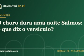 Salmos — O choro dura uma noite Salmos: o que diz o versículo? | Sementes da Fé